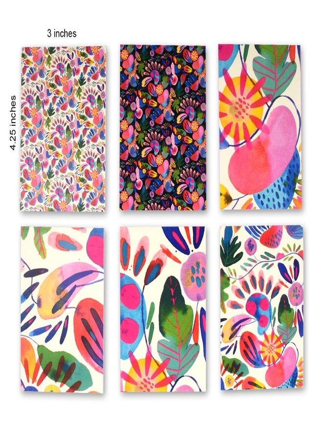 دودل بطاقات تهنئة متعددة الألوان بتصميم استوائي من DOODLE - مجموعة من 12 بطاقة | 3 × 4.25 بوصة، 160 غرام/متر مربع | بطاقات تهنئة وشكر صغيرة لأعياد الميلاد وجميع المناسبات - Image 3